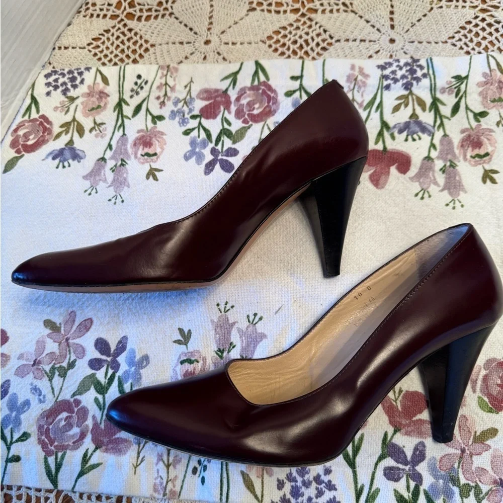 Coach Womens Shoes Leather Made in Italy Italian Gennie Heels Pumps Size 10